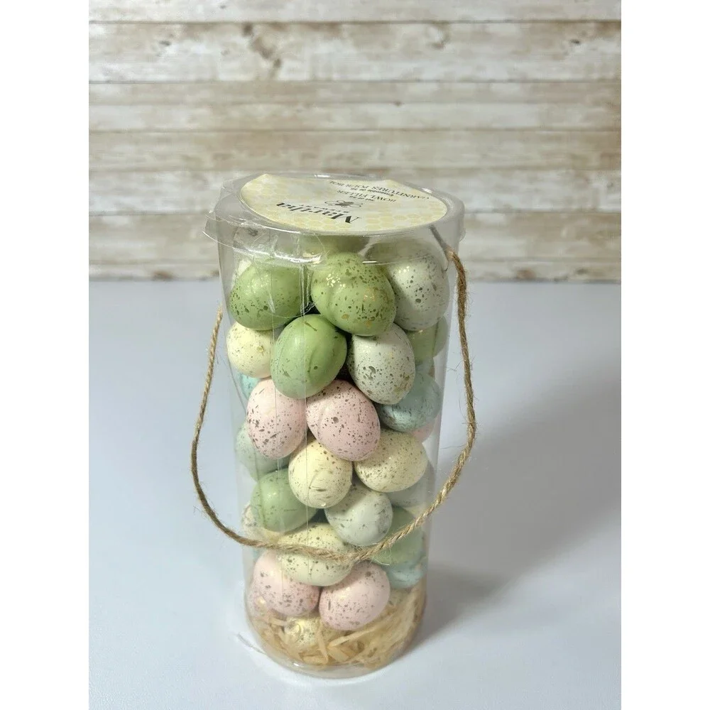 Martha Stewart Set Of 56 Speckled Plastic Easter  Eggs Decor Bowl Filler